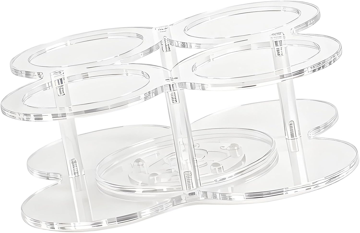 Space Saving Rotating Shelf Unit for Syrup Bottles and Miniature Condiment Jars Kitchen Countertop Rack Clear Condiment Holder