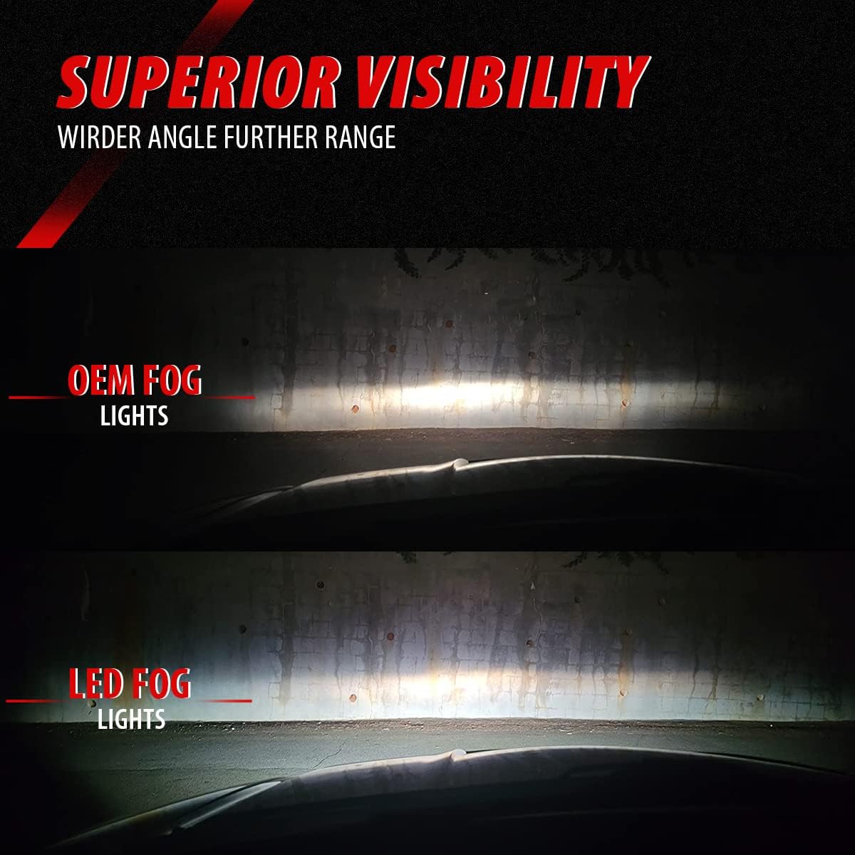 LED Fog Lights Compatible with Ford Mustang 99-04 1999 2000 2001 2002 2003 2004, Fog Light Assembly with 880 12V LED Bulb