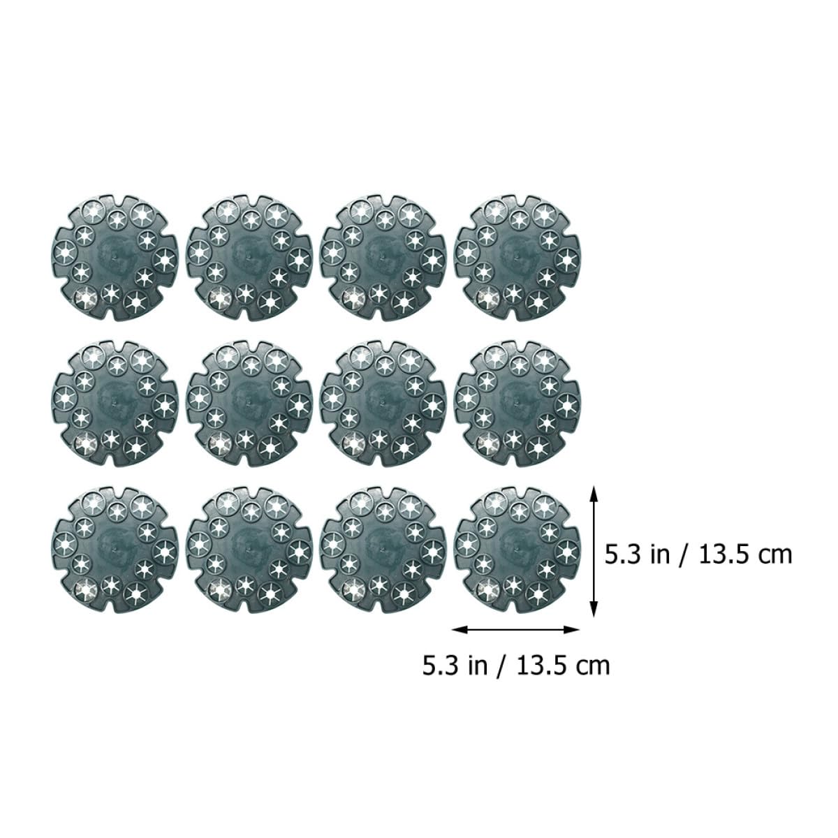 12 szt. tarcz podtrzymujących rośliny, 13,5 cm, plastikowe złącza do roślin pnących, idealne do ziaren grochu, pomidorów i ogórków, narzędzia do kratki ogrodowej