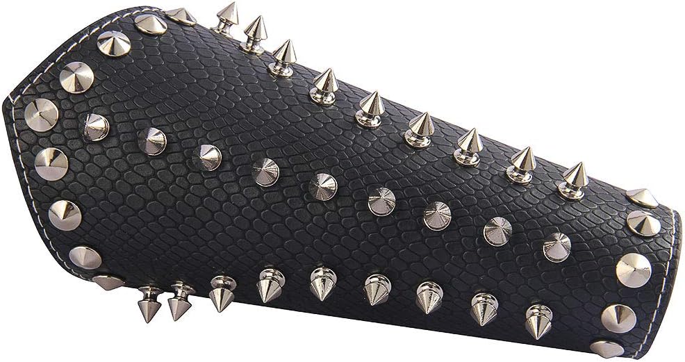 Leather Gauntlet Wristband Wrist Armor Leather Bracers Medieval Vambrace Archery Bracers Viking Guards for Men Women 2PCS