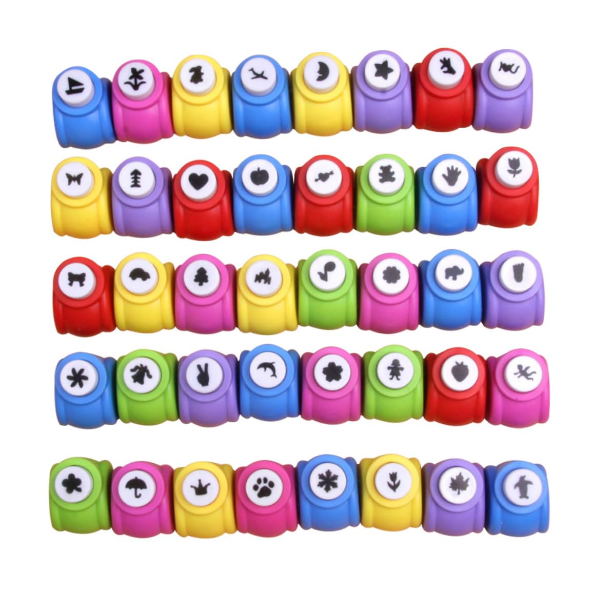 Mini perforadora de papel para álbumes de recortes, perforadora con forma de agujero, herramienta de estampado para manualidades DIY para niños, 40 Uds.