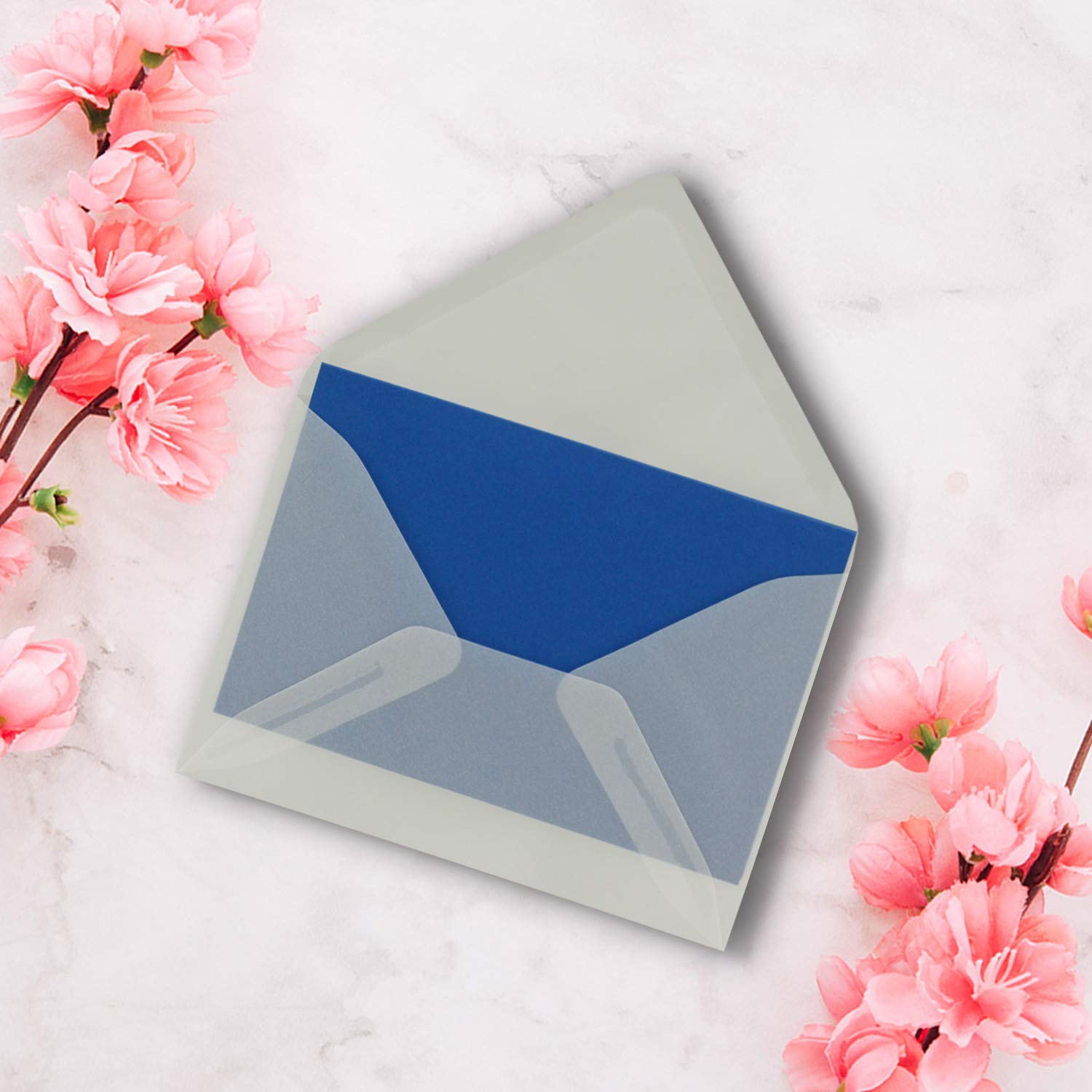 50 Buste Traslucide Per Inviti 17.5x12.5cm - Per Matrimoni, Compleanni E Eventi