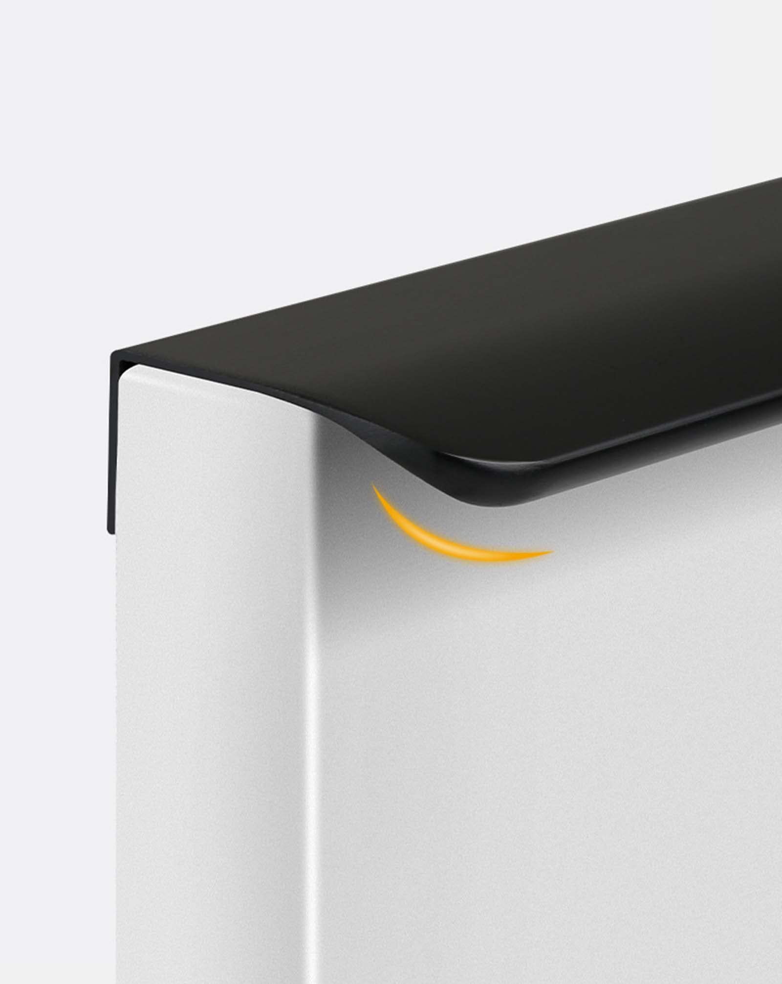 Tirador con borde para dedos, tirador oculto Tiradores de cajones, manija oculta de borde del dedo, asa de aluminio de aluminio manija de armario invisible for el gabinete cajón de dormitorio de cajón