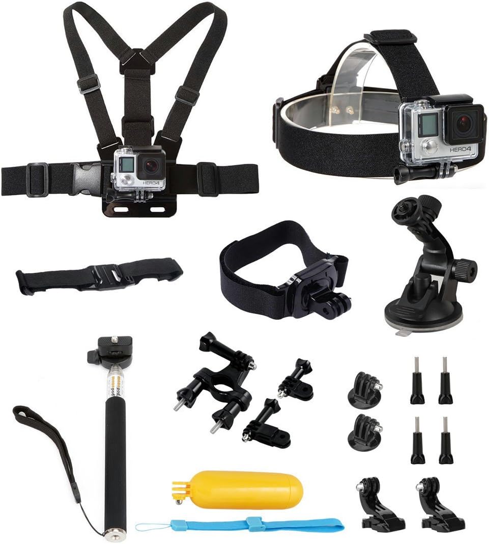 Lightdow OEM Sports Action Camera Professional Video Accessories Bundle for LD4000 LD6000 Yi Campark Crosstour AKASO APEMAN FITFORT EKEN DBPOWER Gopro and more