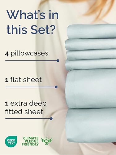 Miniatura 2 de Juego de sábanas de tamaño king, transpirables, refrescantes, con esquinas extraprofundas de 18-24 pulgadas, de ajuste fácil y seguro, supersuaves,