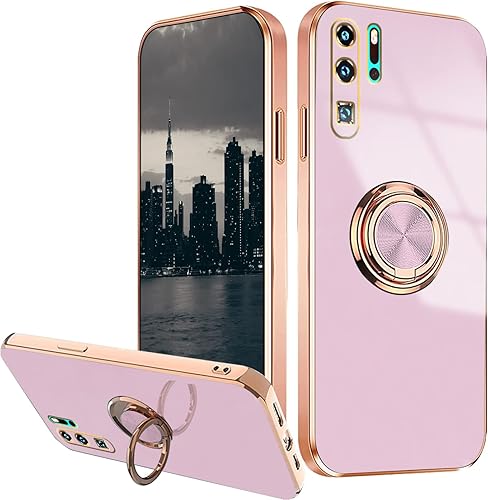 Miniatura 8 de Wousunly Compatible con Huawei P30 Pro Case Ring Holder Magnet Green, Huawei P30 Pro Funda de teléfono Funda de silicona a prueba de golpes Funda