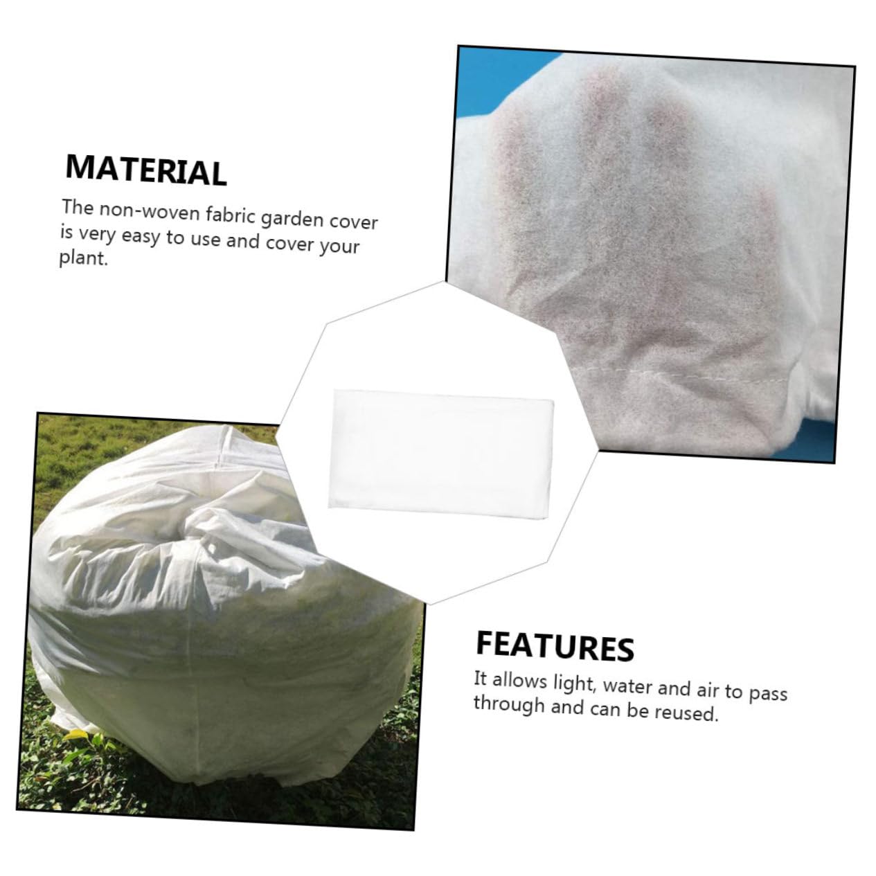 BESTonZON Copertura Non Tessuto per Piante da Giardino Inverno | Bianco, Lascia Passare Luce Acqua e Aria, Regola Umidità e Temperatura, per Cortile e Giardino