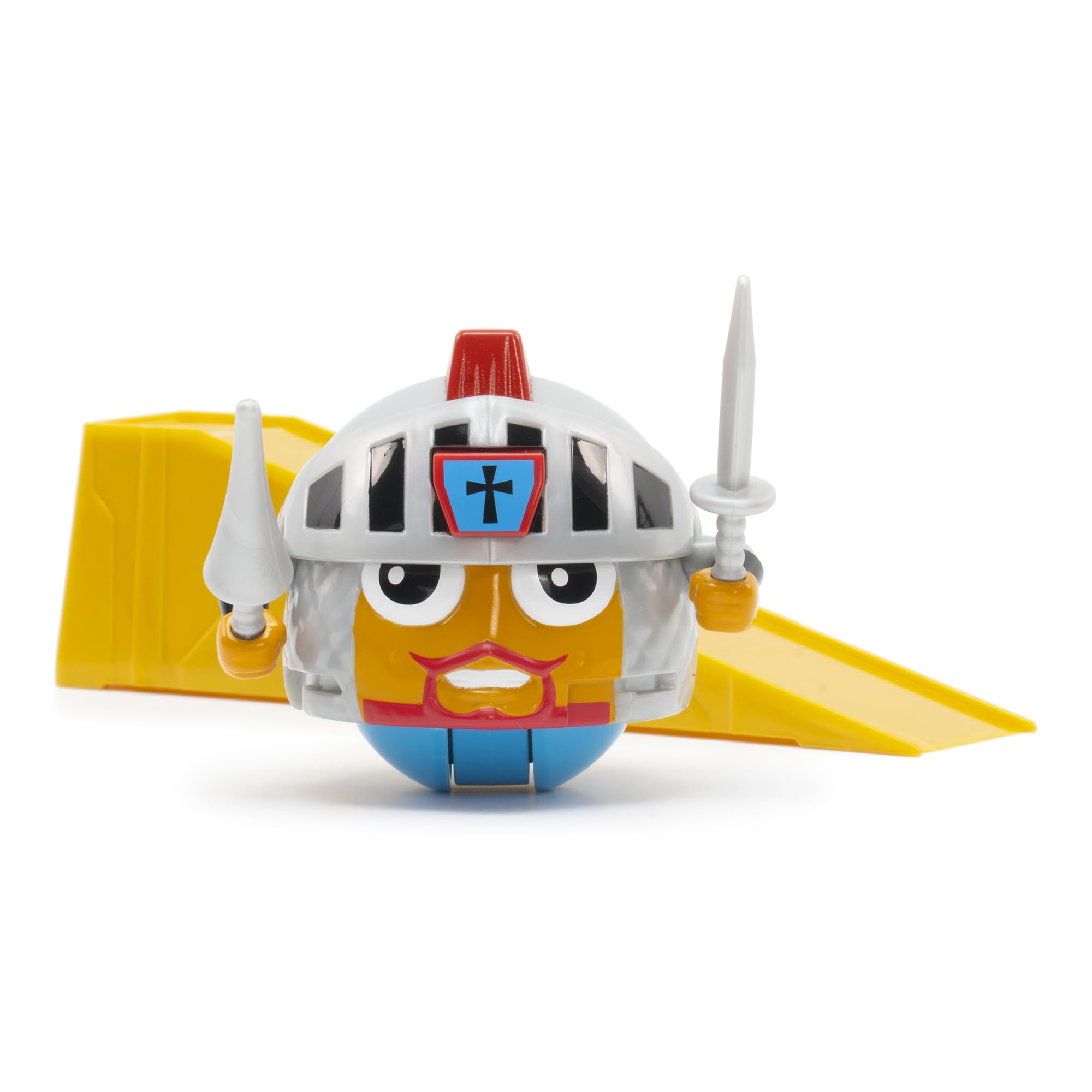 Battle Ballz: Training Pack - Solar - Weapon Wielding Toy Knight, Rolling Colorful Ball Character, Training Ramp, Blow Your Lid Button, Kids 5+