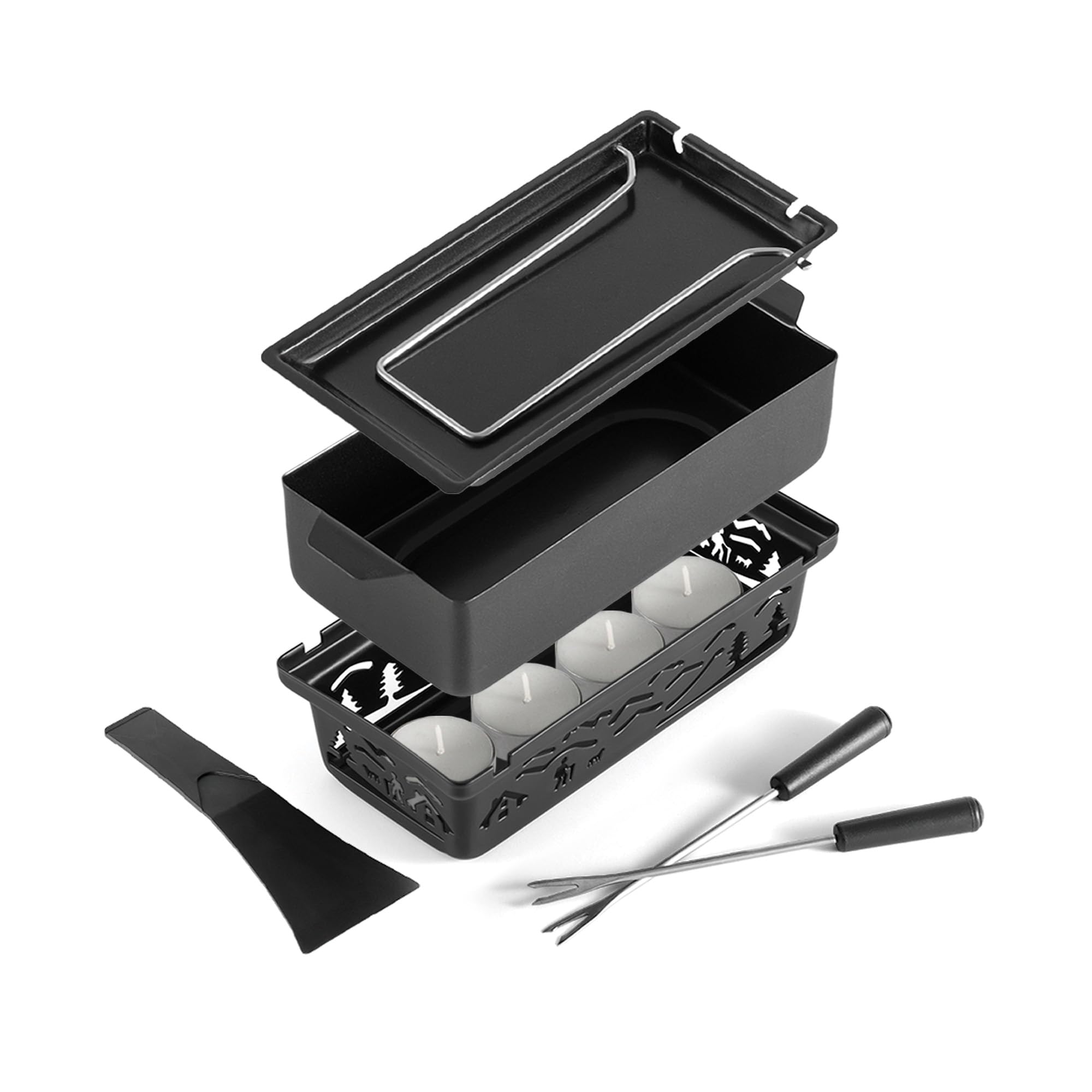 Swissmar Tandem Candle Fondue & Raclette Set