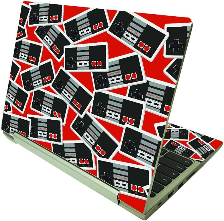 MightySkins Skin Compatible with Lenovo IdeaPad Flex 3 Chromebook 2-in-1 11.6" (2021) - Retro Controllers 3 | Protective, Durable, and Unique Vinyl Decal wrap Cover | Easy to Apply | Made in The USA