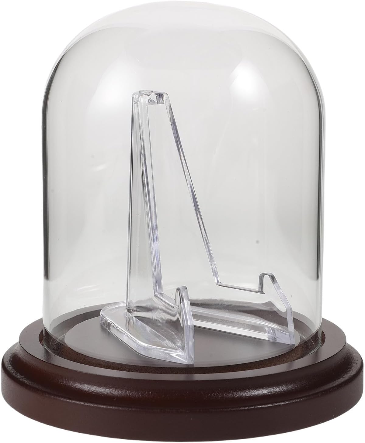 Pocket Watch Display Case and Wooden Base with Removable Glass Dome