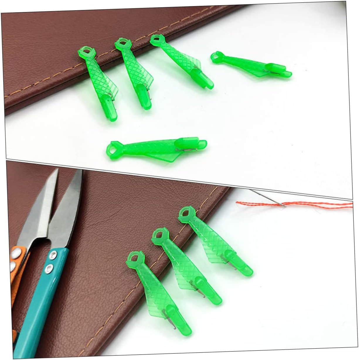 Lurrose 240pcs Needle Threaders for Hand Sewing Fish-Shaped Plastic Threading Tools Convenient Sewing Machine Supplies for Easy Threading
