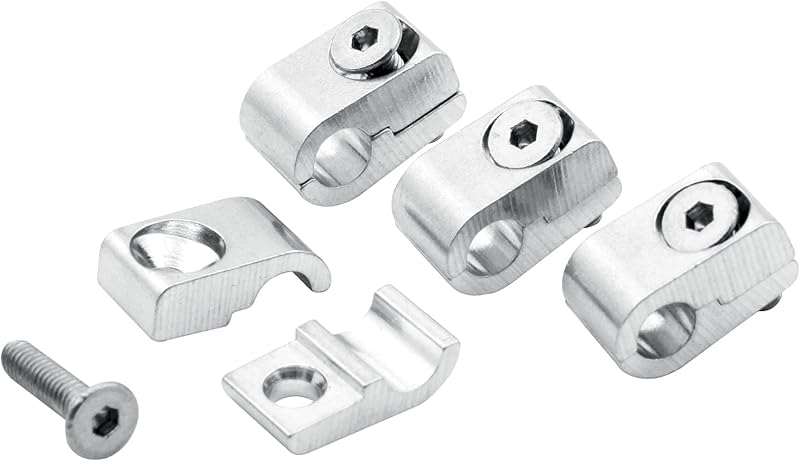 Abraçadeira de linha Allstar Performance ALL18321 em alumínio, 0,635 cm – Pacote com 4