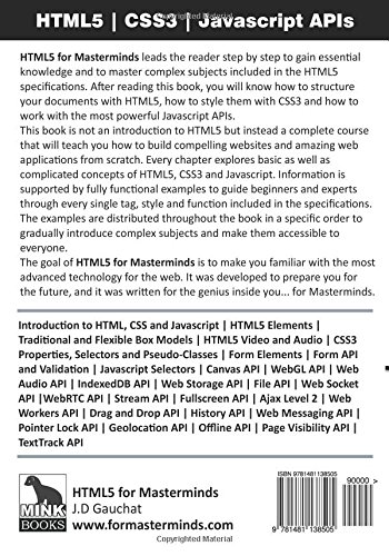 HTML5 for Masterminds, 2nd Edition: How to take advantage of HTML5 to create amazing websites and revolutionary applications
