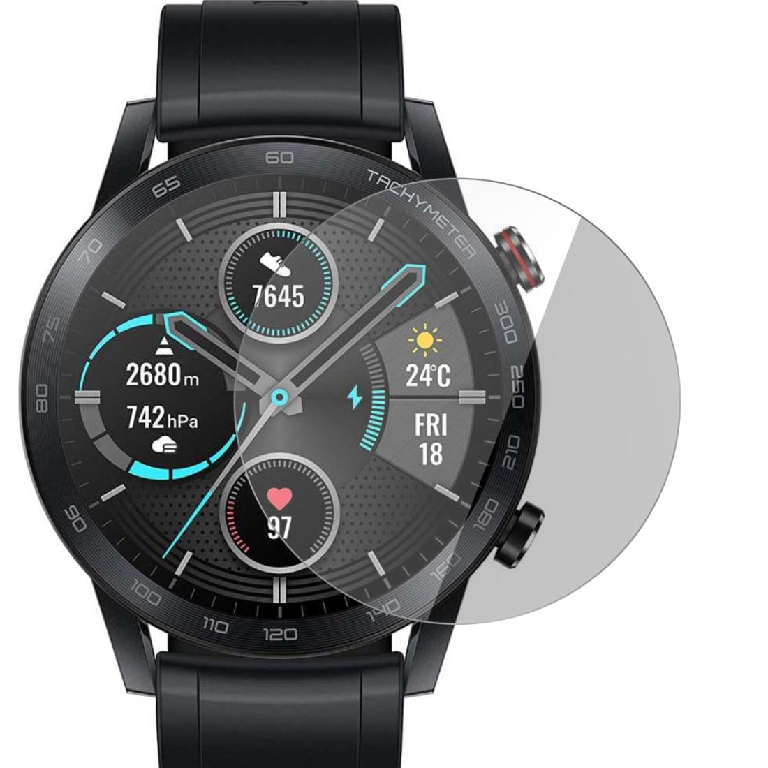 FCS smart watch screen guard for Honor Magic Watch 2 46 mm | Ultrathin 0.33mm 9H anti shock flexible screen protector | Edge to Edge Coverage | Pack of 3 (B006MOS4TM) Amazon Price History, Amazon Price Tracker