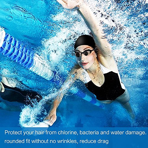 Swimming Cap Waterproof Dry Hair For Kids Men Women Of Short Hair Silicone Elastic Solid Swim Cap For Toddlers Youth Adult Non-Toxic Comfortable Breathable White #TOP5