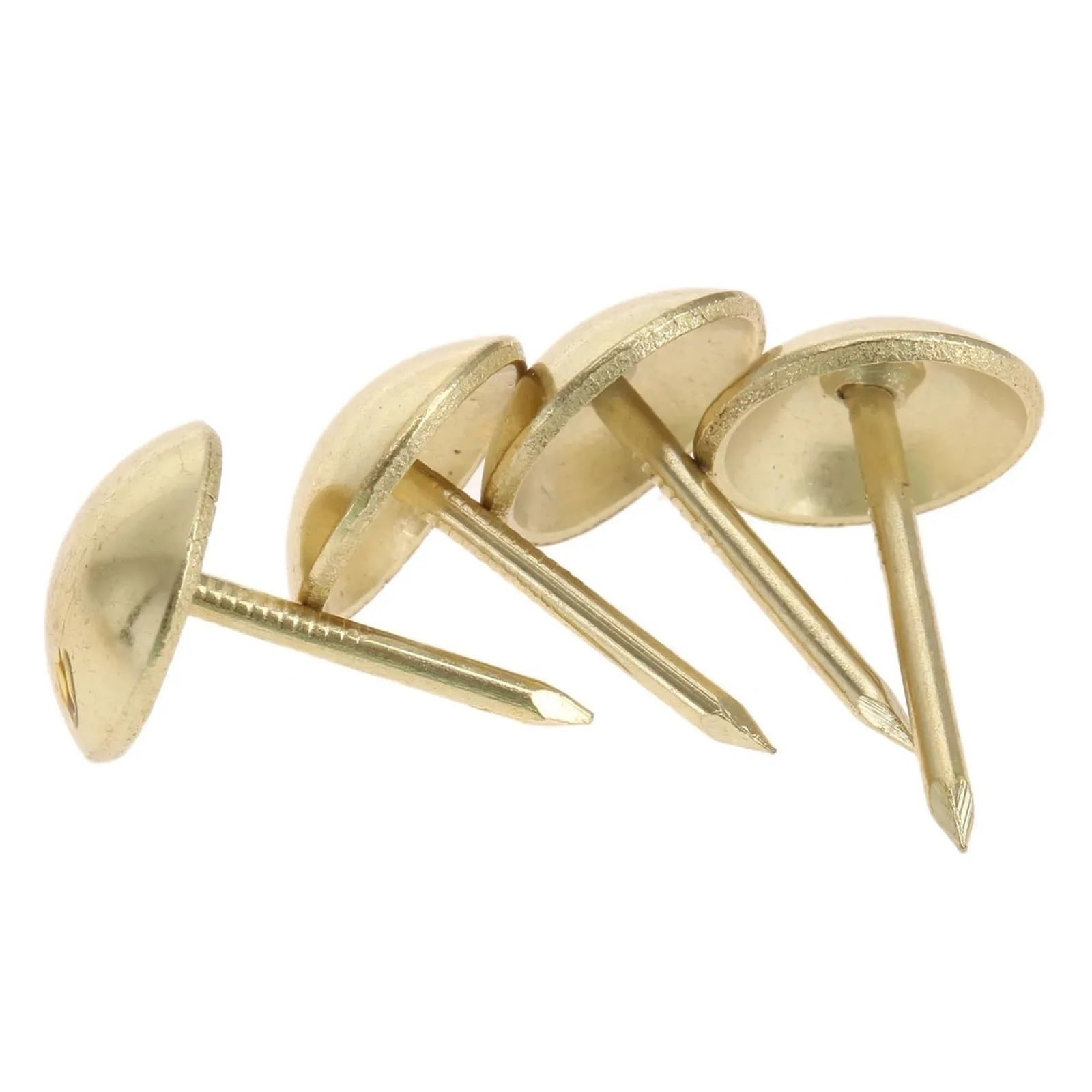 Flat Head Push Pins 100Pcs Antique Thumb Tacks Furniture Nails Round Head Upholstery Pins For Cork Board DIY Projects Home Decor 11x17mm(Gold)