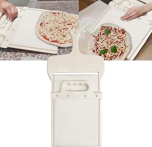 Pala Pizza Peel - Pala Pizza Scorrevole, la cáscara de pizza que transfiere la pizza perfecta, paleta de pizza con asa, espátula de pizza para