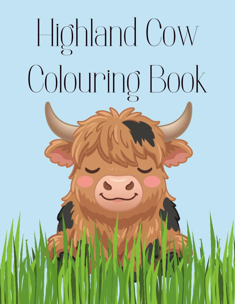 Highland Cow - Easy Colouring Book