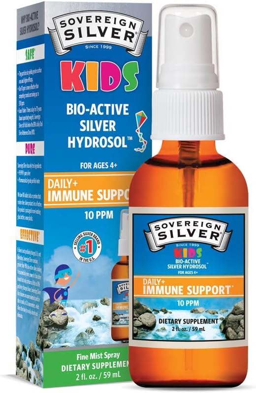 Sovereign Silver BioActive Silver Hydrosol Liquid for Kids Immune Support Fine