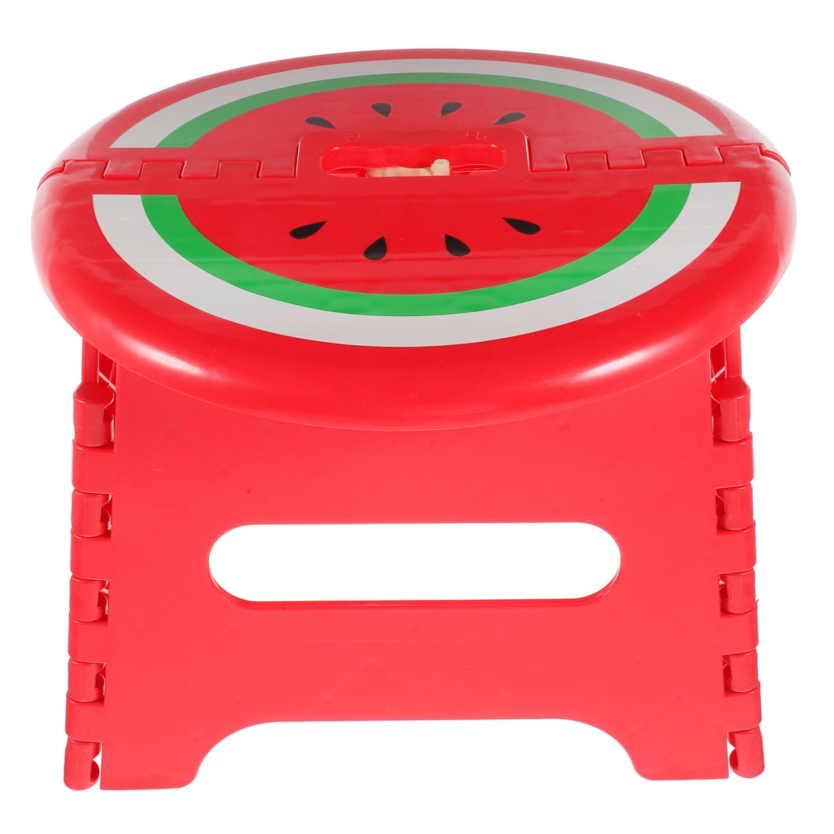 GALPADA Sgabello Pieghevole in Plastica Rosso Compatto Maniglia | Bambini, Adatto a Hotel e Hiking, Superficie senza Sbavature, Formato Piccolo