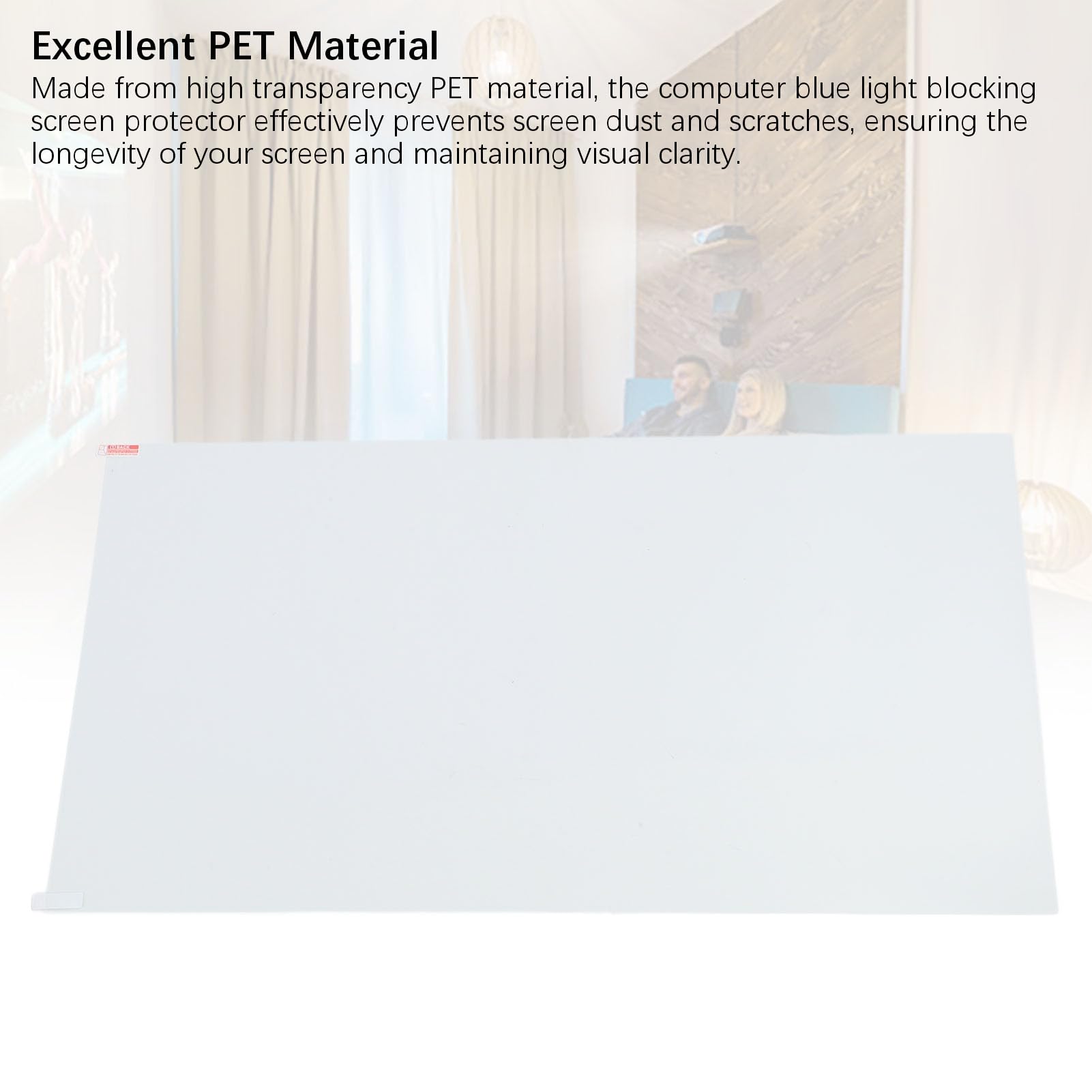 Pannello Filtro Anti-Luce Blu per Schermo del Computer per Monitor da 27 Pollici - Protezione Trasparente per il Blocco della Luce Blu in PET - Protezione degli Occhi per Giocatori e
