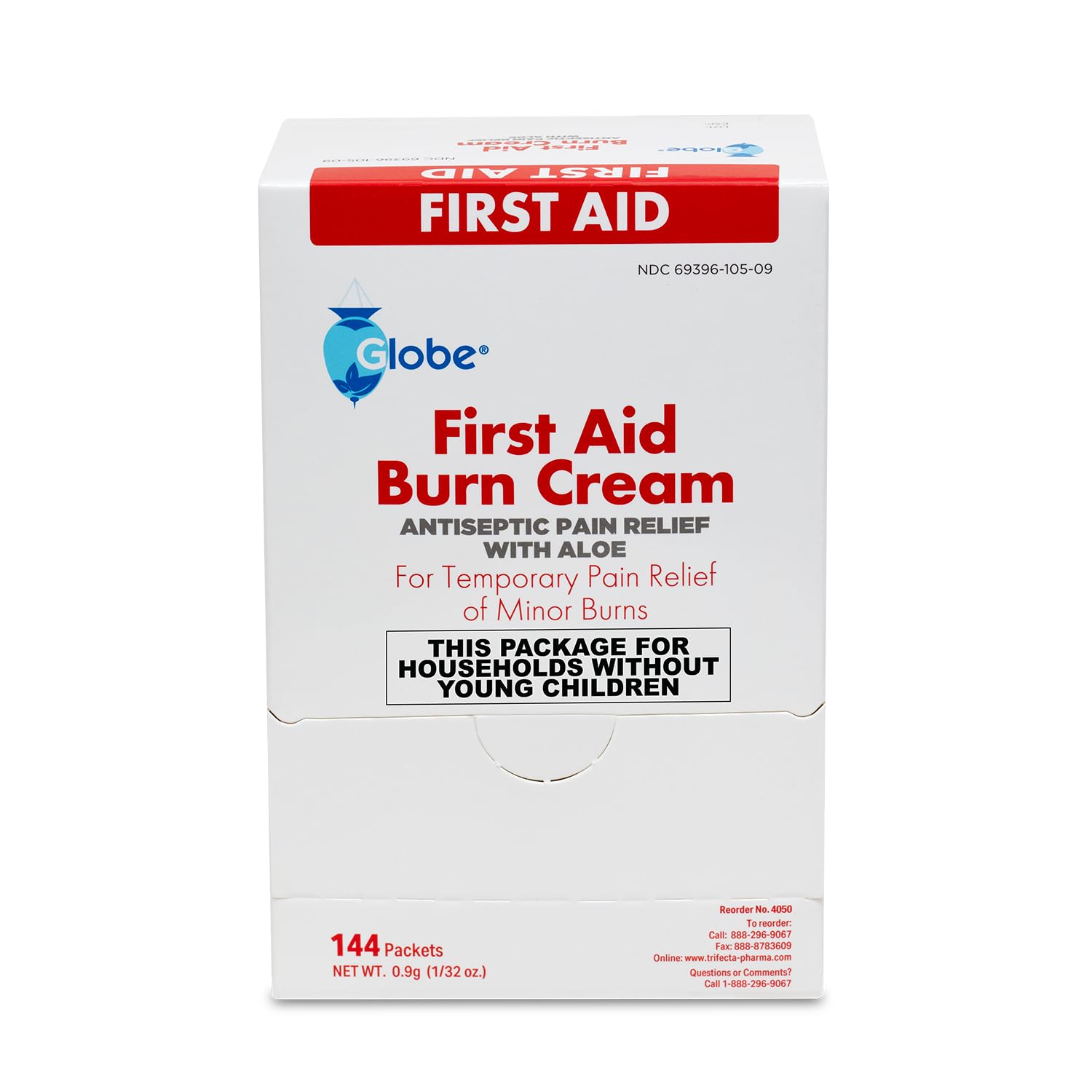 Globe First Aid Burn Cream, Aloe Formula, 0.9 g, Box of 144 — Amazon image 2