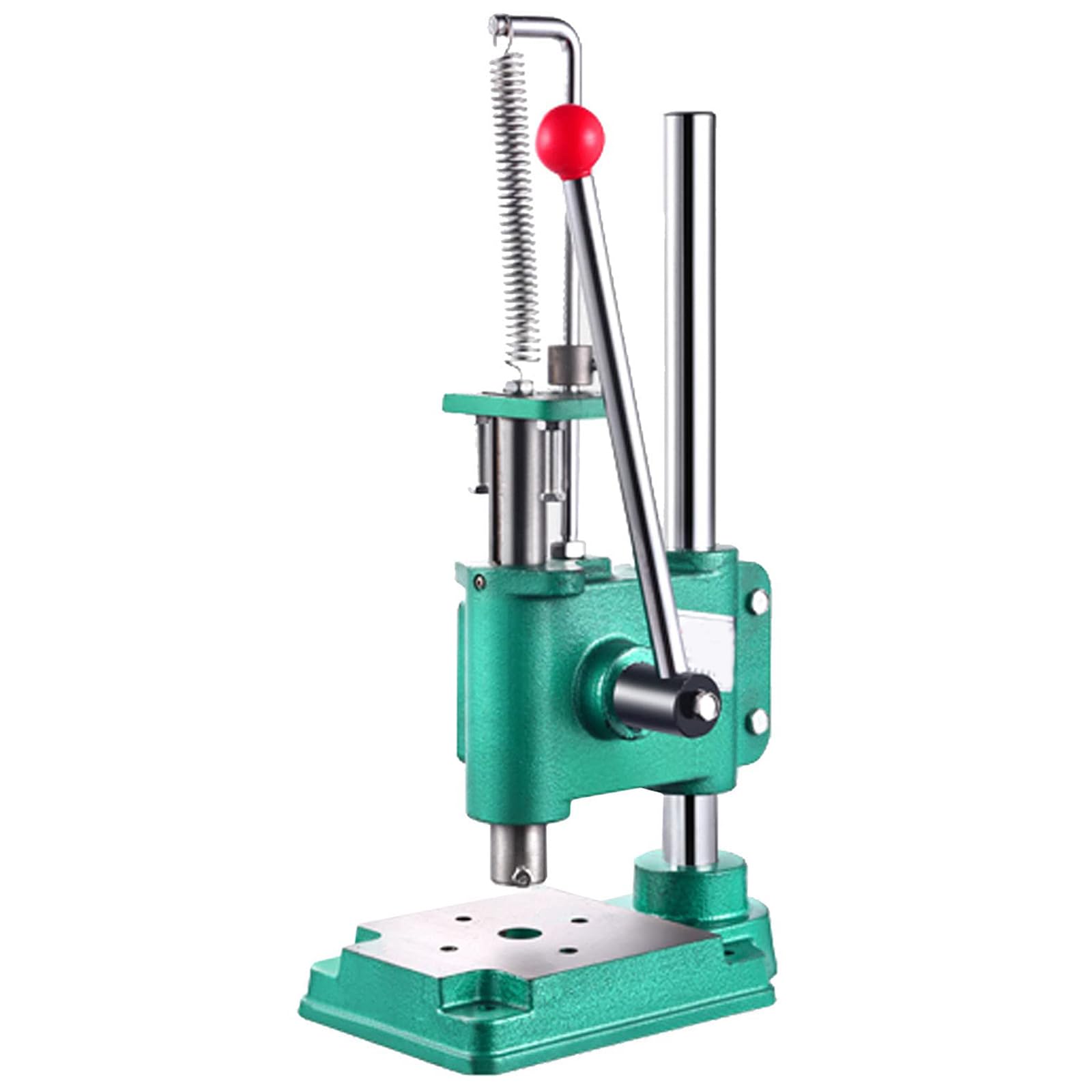 Lederlochstanzer, Manuelle Pressstanze, Höhenverstellbar, Hochleistungsfedern und Rutschfester Griff, Handstanzmaschine für Kunststoffhandwerk und Lederbeschläge 320kg Bearing Capacity - Round