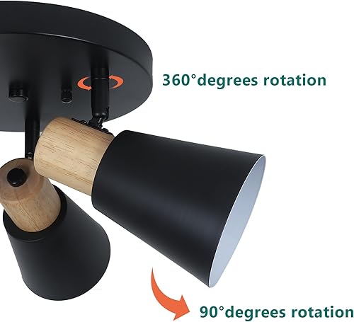 Miniatura 2 de Lámpara de techo industrial de montaje empotrado, lámpara de techo giratoria multidireccional, lámpara de techo giratoria multidireccional,