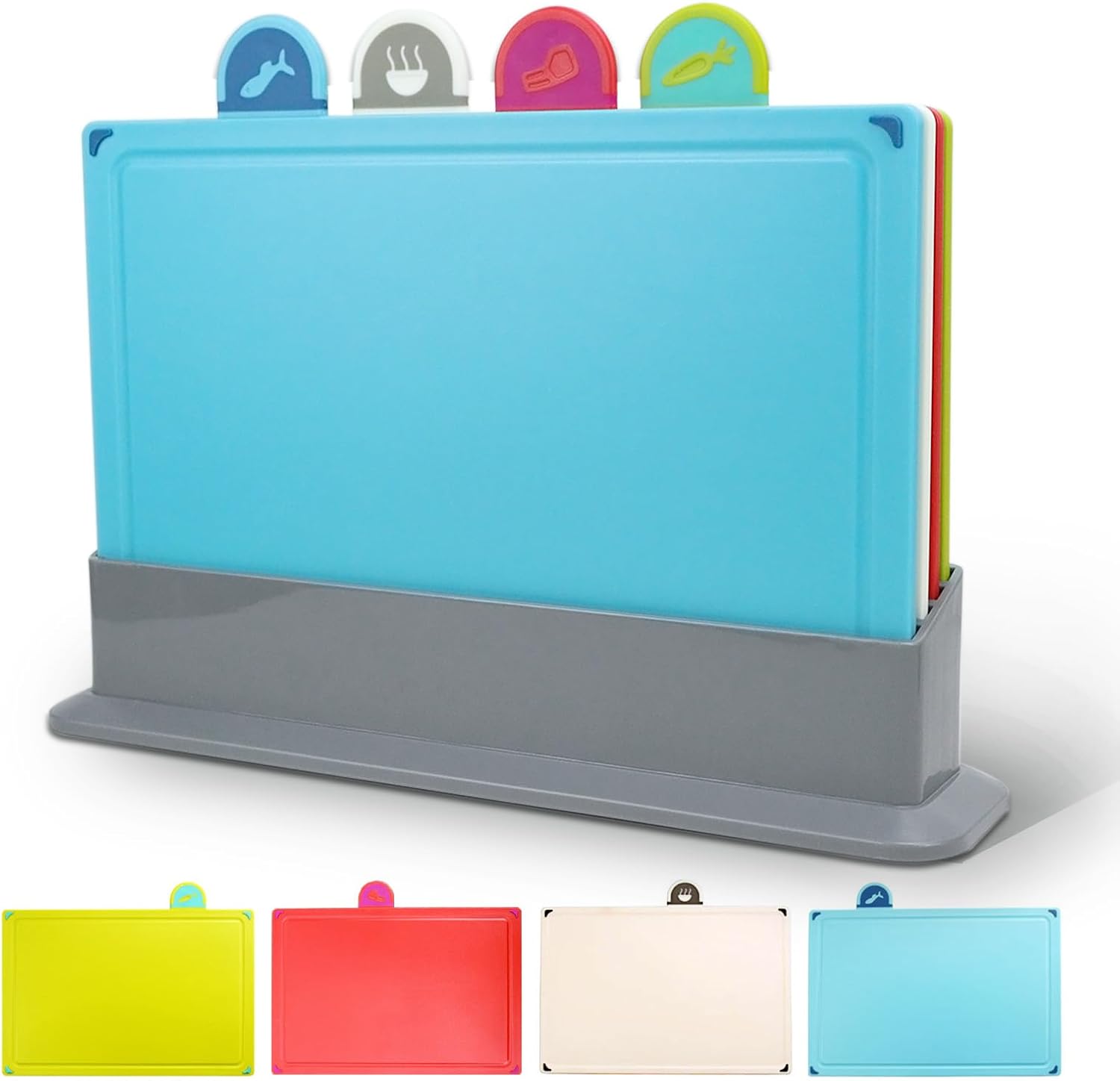 6er-Set Schneidebretter Mit Farbcode – Antibakteriell, Spülmaschinenfest & Rutschfest