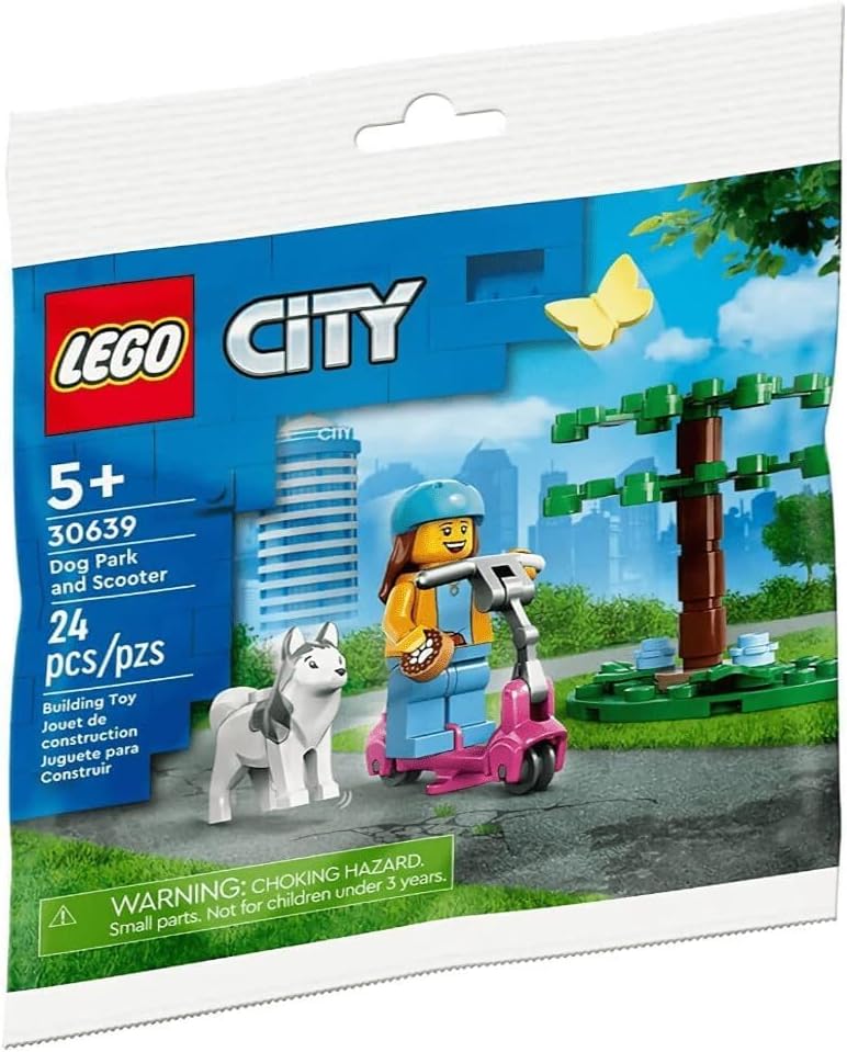 City Dog Park and Scooter 30639 Polybag, Blue, Pink