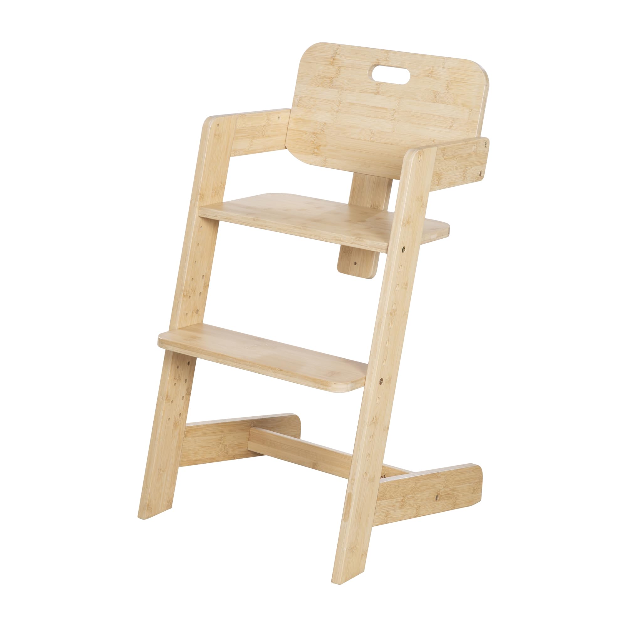 roba Seggiolone per Bambini Nature Up in Legno di Bambù Certificato FSC - Regolabile con Vassoio Rimovibile - Cintura a 3 Punti - Fino a 70 kg di Portata - Naturale