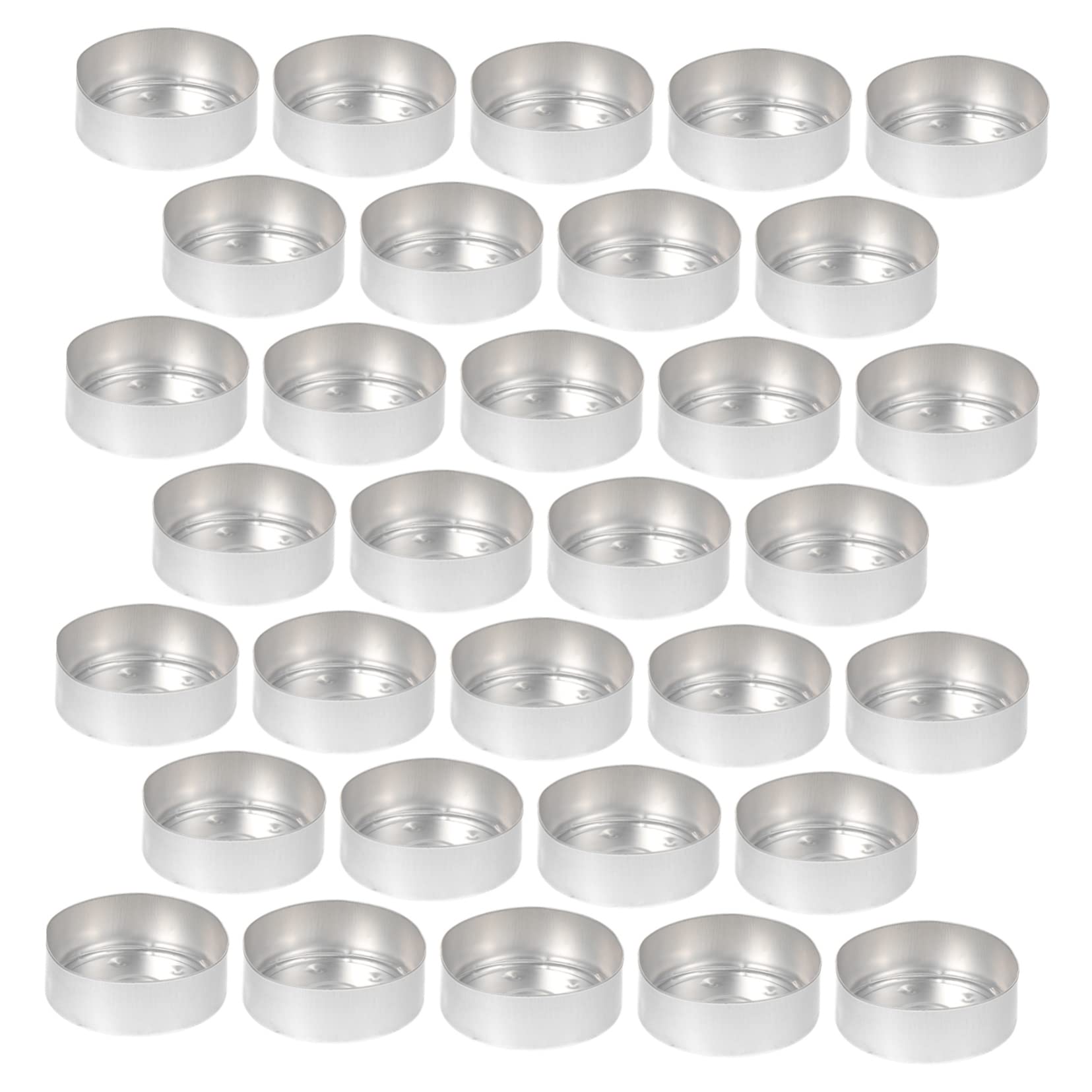 NUOBESTY 200 Sztuk Świeca Pojemniki Z Powłoką Aluminiową Z Pokrywkami Pojemnik Na Świecę Do Herbaty Okrągłe Blaszane Kubki Na Herbatę Aluminiowe Kubki Do Podgrzewania Świeczniki Metalowe