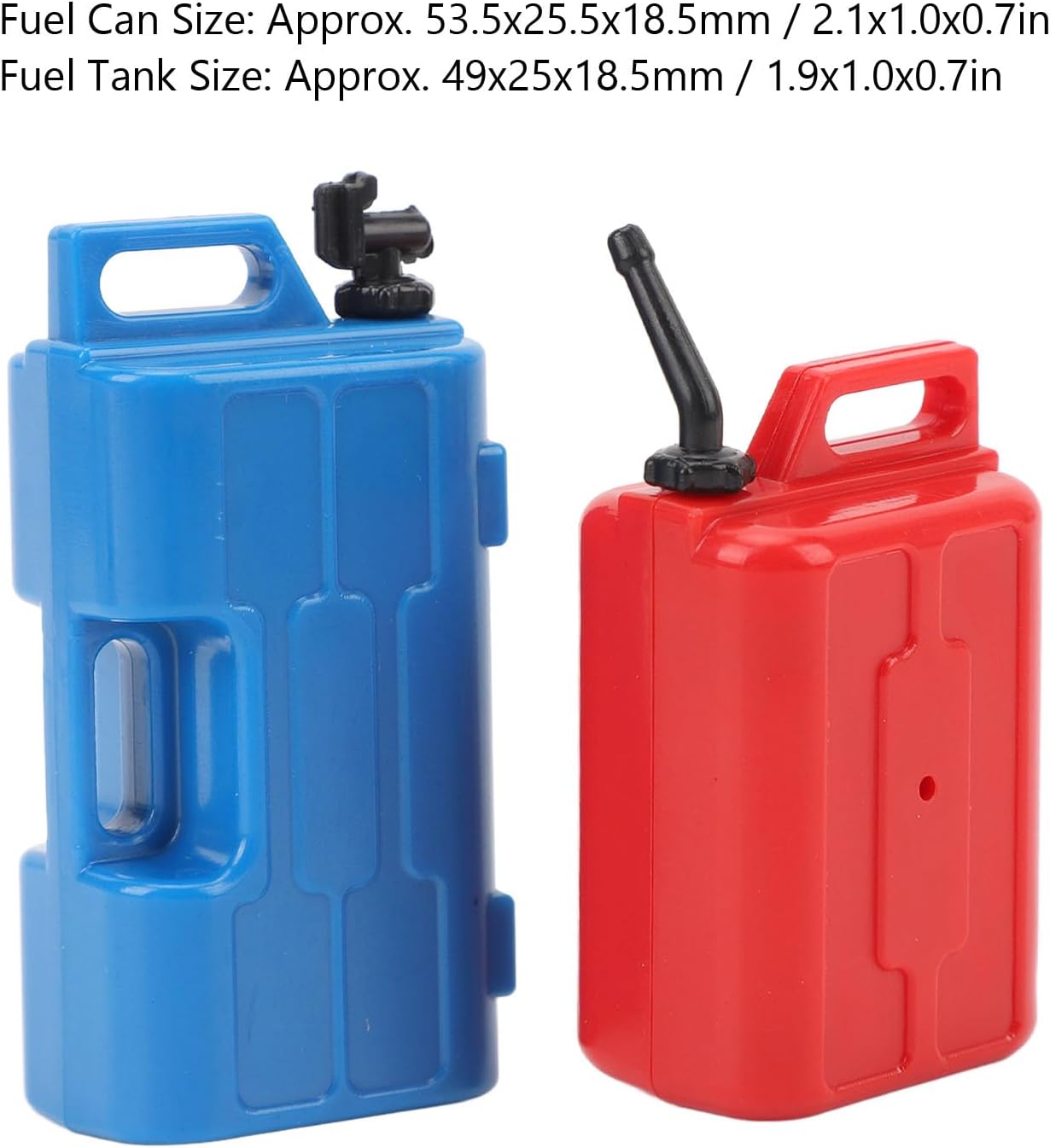 1/10 Scale RC Crawler Simulation Fuel Can and Container Set, Plastic Decorative Accessory, 2.1x1.0x0.7 inches, Universal for SCX10