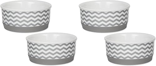 Miniatura 8 de Bone Dry Ceramic Pet Collection Chevron, juego pequeño, 4.25x2, gris, 2 piezas Azul French,Gris,Rosado,Piedra,verde azulado