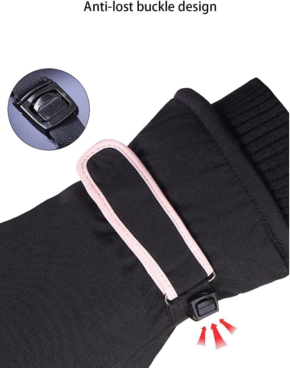 Habiba Mitones Guantes de Pantalla táctil, Guantes de Mujer para Hombre para Esquiar, Correr, Ciclismo, Deportes al Aire Libre, Guantes cálidos de Invierno con Dedos completos, Rosa Útil
