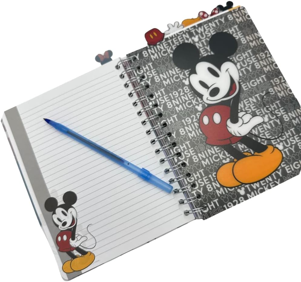 Disney Minnie and Mickey Mouse Journal Notebook, Spiral Bound, 144 Lined Pages, 8 x 7 inches, Red - Image 3