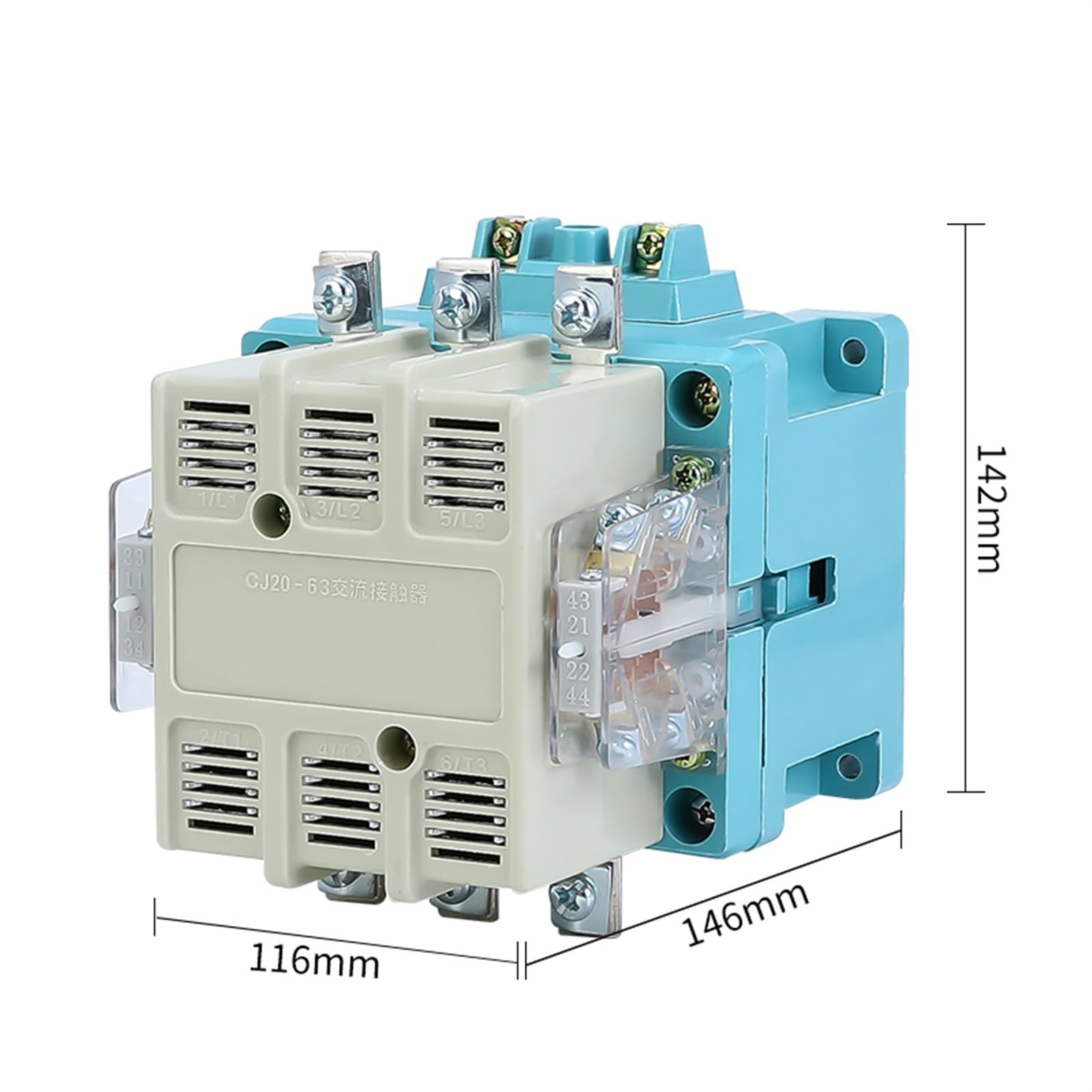 Contactor de CA CJ20-63A contactor de CJ20-63 contacto plateado 380V 220V 110V(380V)