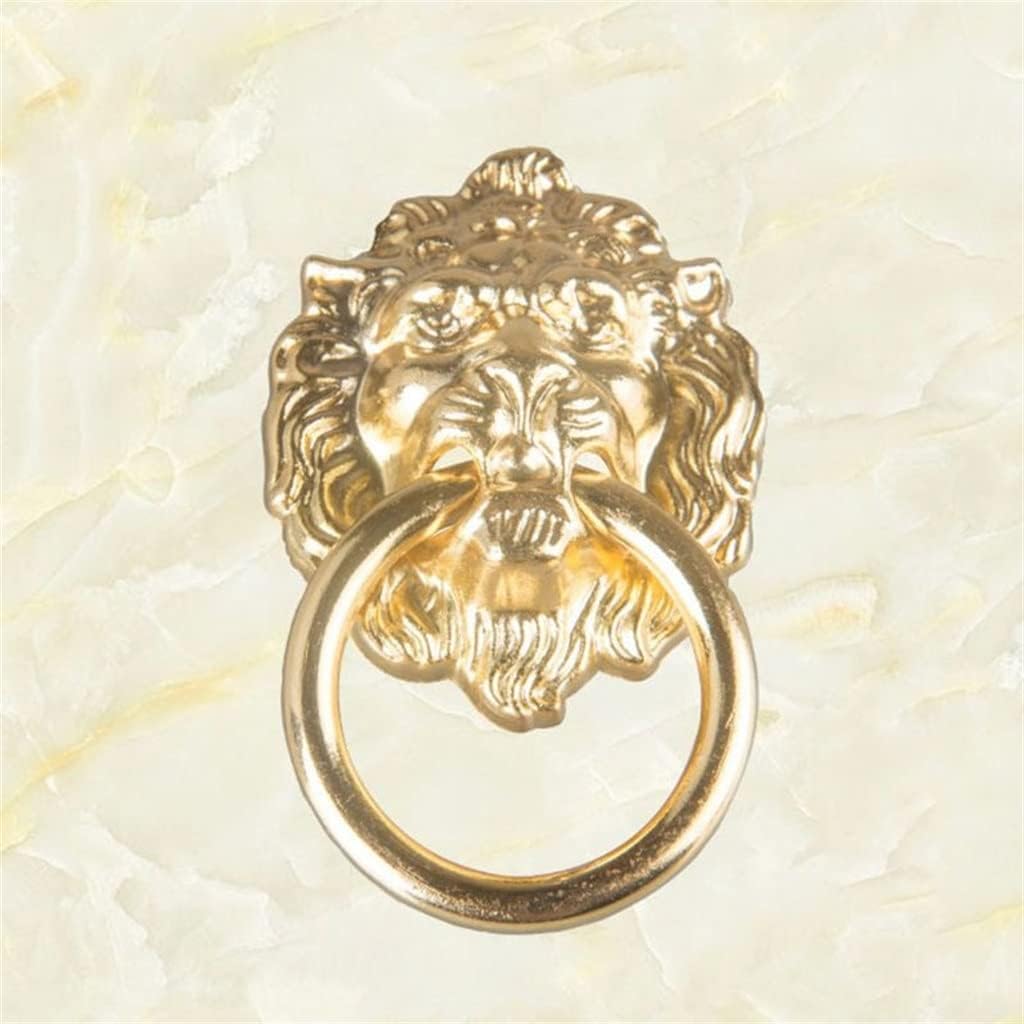 Door Handle2pc Knobs and Pulls Antique Bronze Lion Head Pulls Dresser Drawer Cabinet Door Handles Knobs Door Knocker