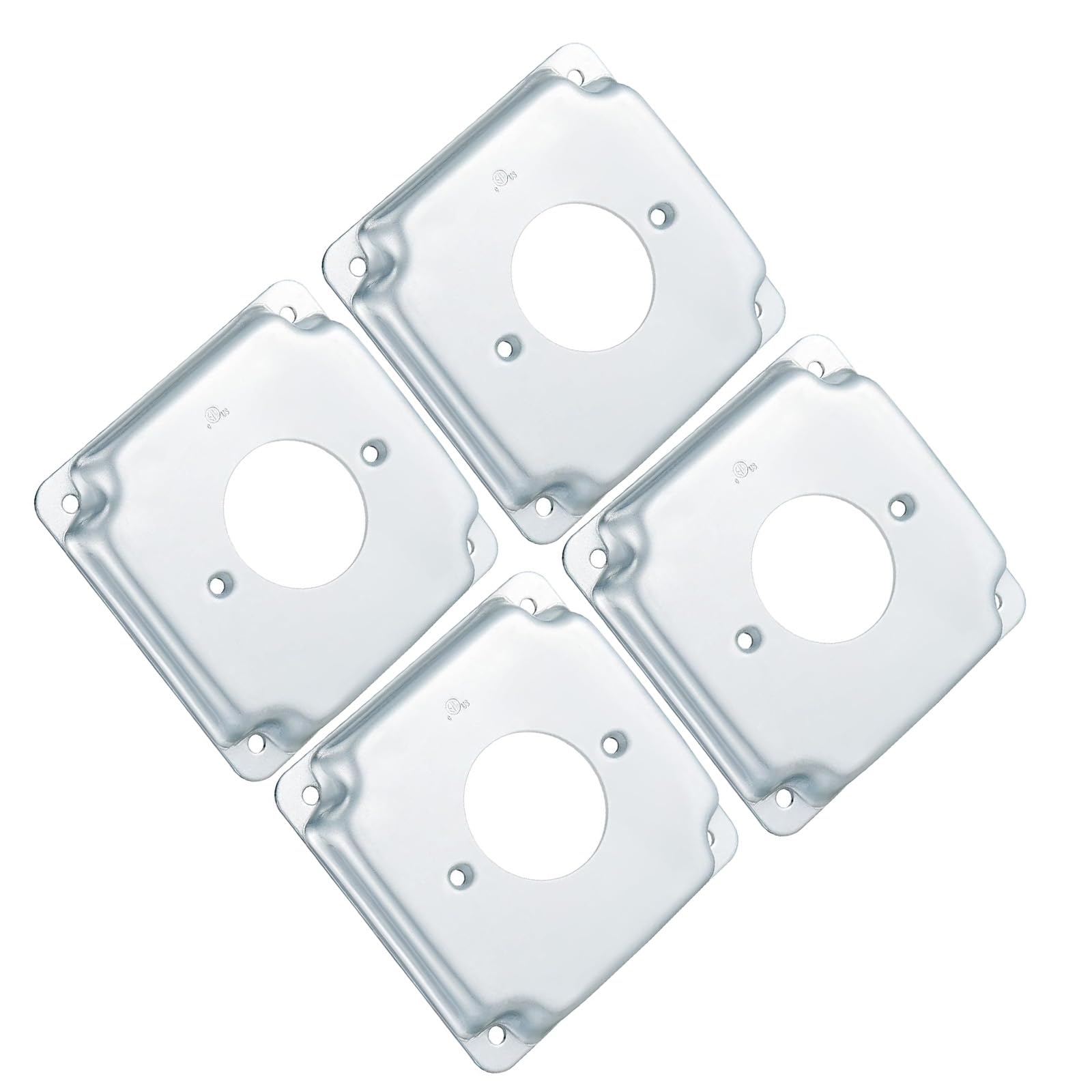 4 pezzi portatili robusti pannelli di uscita in lega zincata accessori con scatola elettrica da 10,2 cm design a prova di bambino coperture per prese