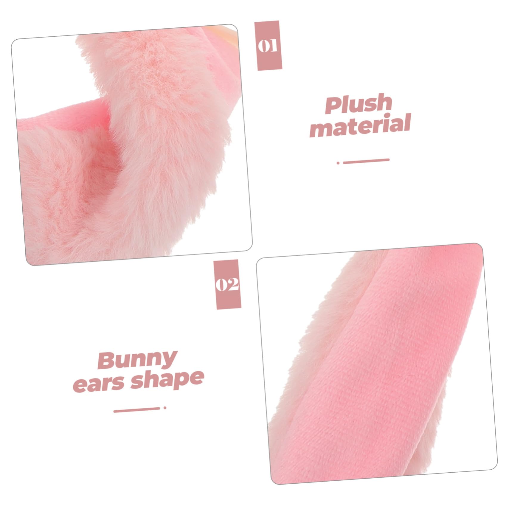 Healeved 5pièces Bandeau Oreilles De Lapin Peluche Accessoire De Fête Cosplay Pour Femmes Élégant Et Mignon Pour Événements Festifs Halloween Noël Et Plus