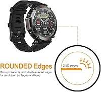 Vista 3 de Supershieldz Protector de pantalla de vidrio templado diseñado para Amazfit (T-Rex 2), antiarañazos, sin burbujas