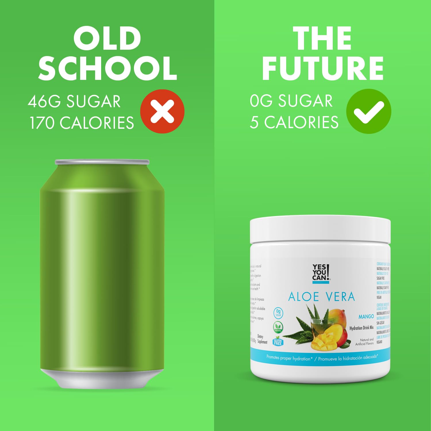 Yes You Can! Aloe Vera Drink Mix, Mango, 40 Servings — Amazon image 6