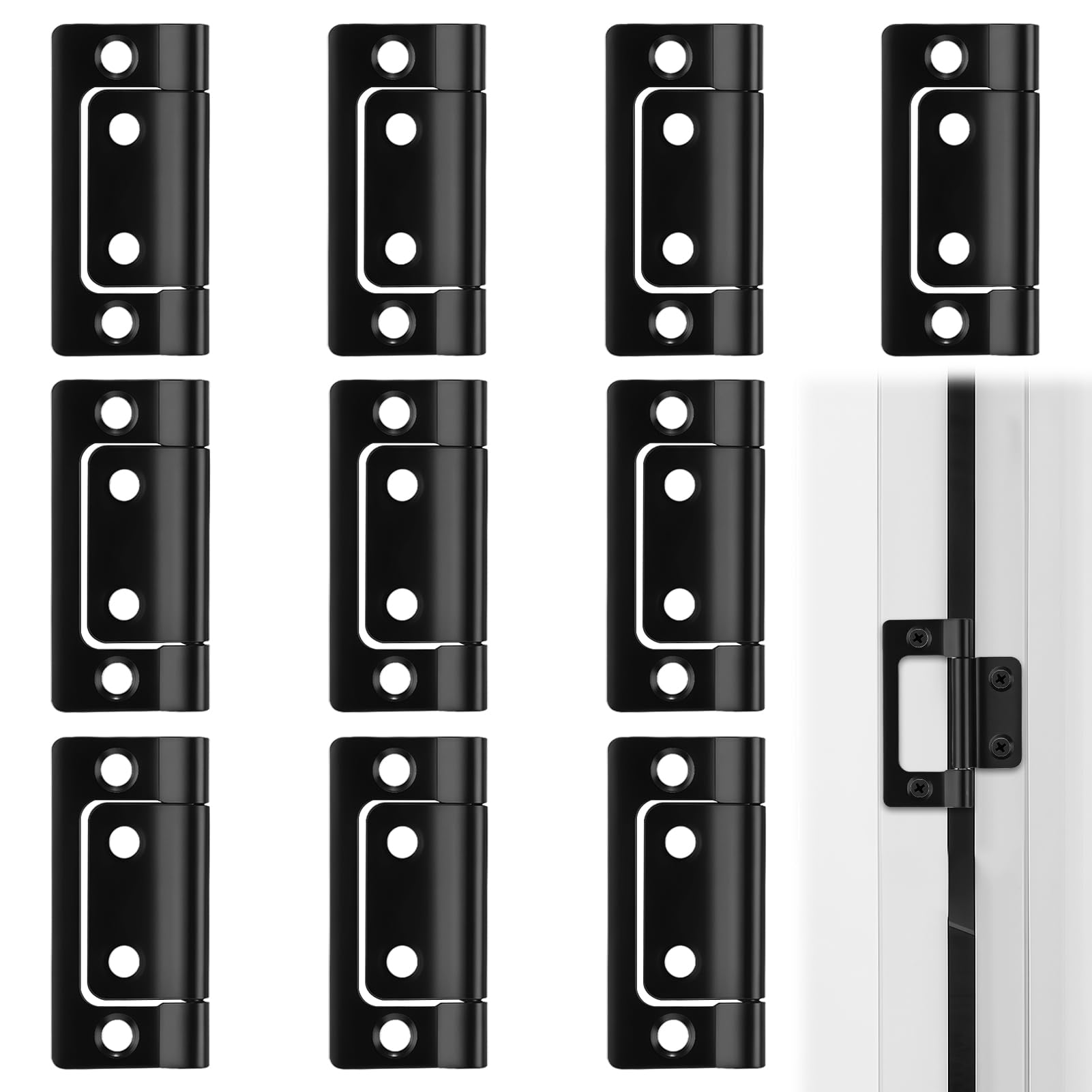 Door Hinges Black 10 Pcs