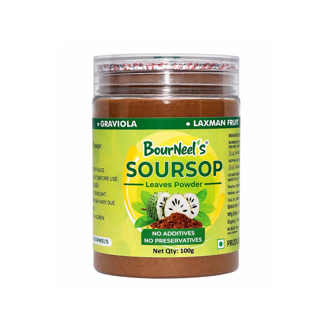 BourNeel's® Soursop Leaves Powder 100gm | No Preservatives | Graviola Laxman Phal Leaves Powder |Soursop Kadha Tea |-image-26
