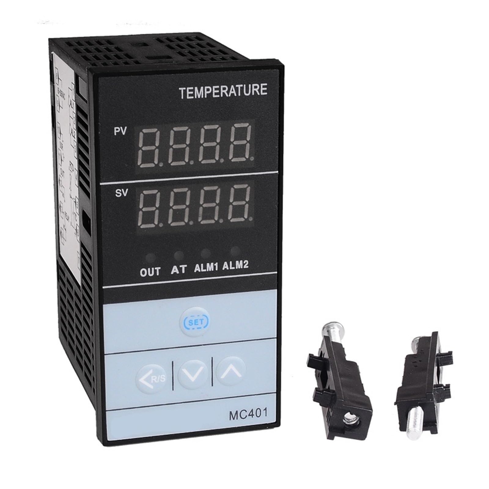 RWRAPS regolatore Temperatura pid Ingresso regolatore di Temperatura Termocoppia PT100 K Uscita relè SSR PID Digitale for Riscaldamento/Raffreddamento con Allarme Fahrenheit Guscio Corto