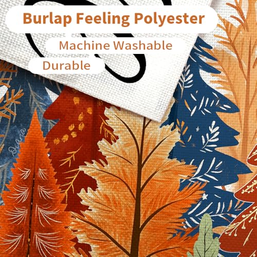 image for CROWNED BEAUTY Fall Trees Garden Flag 12x18 Inch Double Sided Small Bu