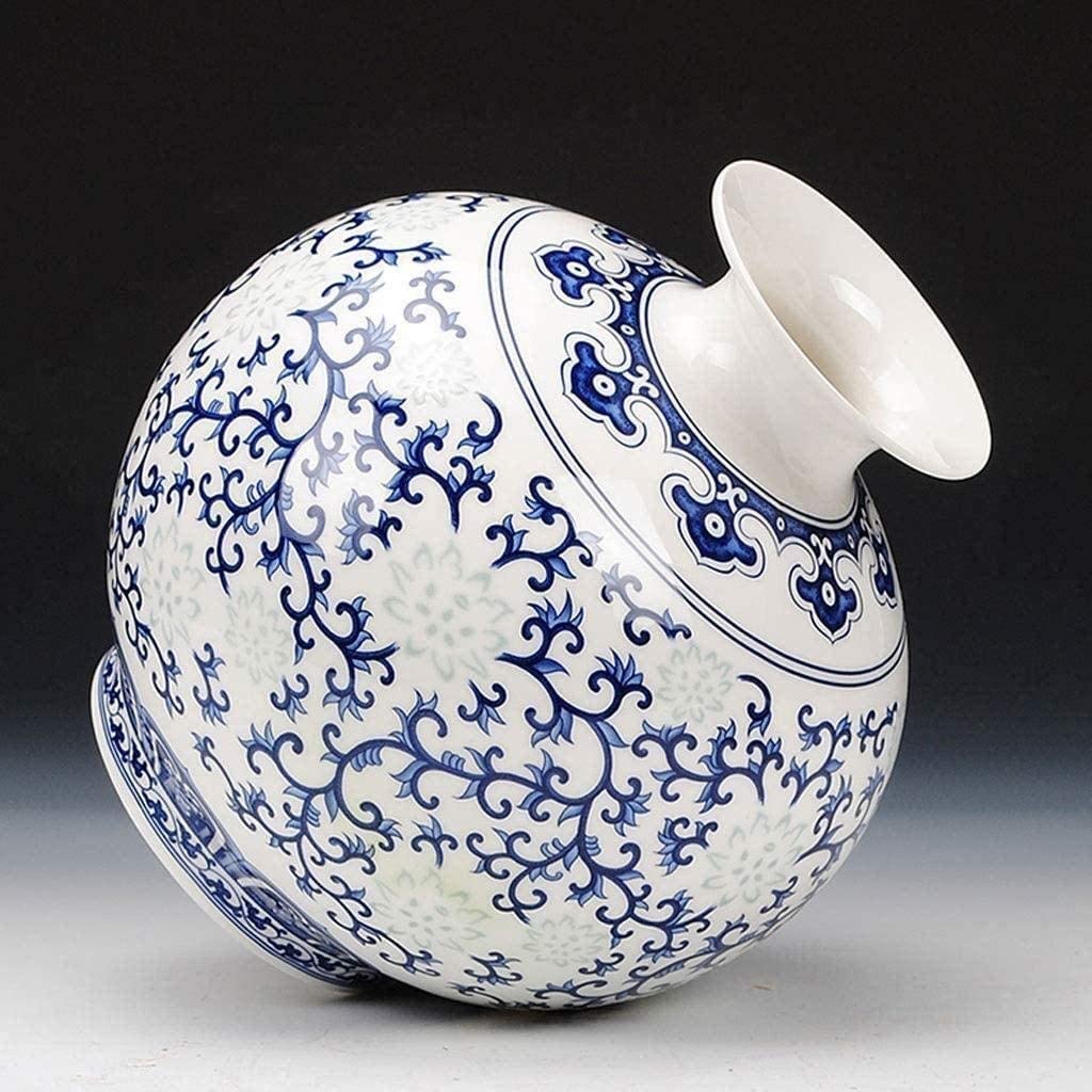 Vasen Vase aus Keramik, handgefertigt, mit drehbarem Sockel, Büro- und Wohnaccessoires (17 x 16 cm) for Blumen Deko