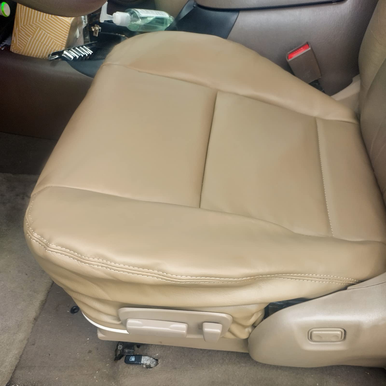 Funda De Asiento Inferior Para Conductor Toyota Sequoia Tundra 2001 2007 Cuero Gris Reemplazo Directo