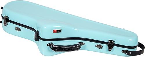 Miniatura 114 de Crossrock Funda recta para saxofón soprano de grado profesional, color azul zafiro, bloqueo TSA, protección Elite, correas desmontables